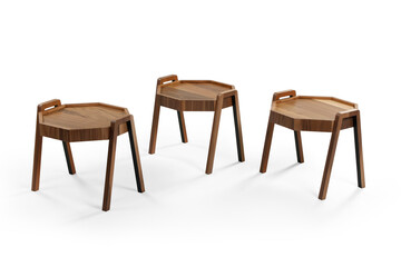 coffee table isolated on white background 