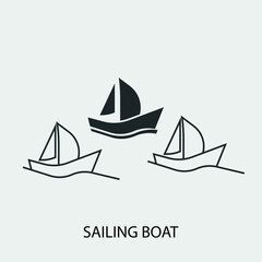sailing boat icon