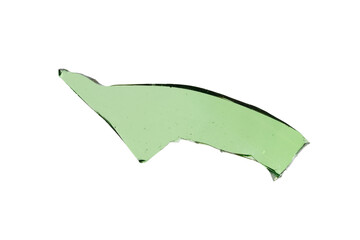 green shard glass isolated on white background