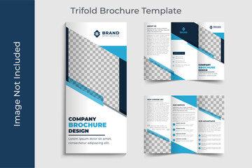 tri-fold brochure design template, Creative corporate business trifold brochure
