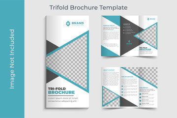 tri-fold brochure design template, Creative corporate business trifold brochure