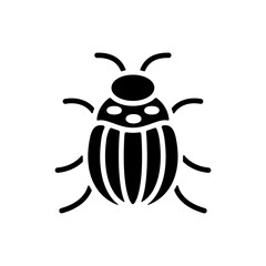 Colorado beetle vector isolated glyph icon