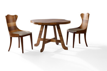 dining table isolated on white background 