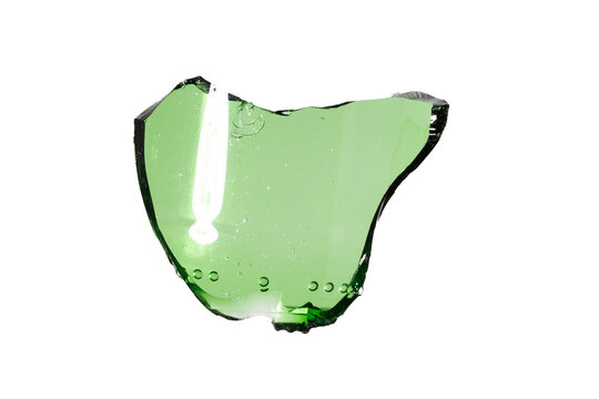 green shard glass isolated on white background