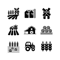 Farm Field vector glyph icon. Agriculture sign © nasik