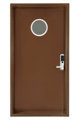 Emergency exit door isolated on white background