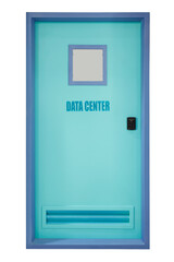 Emergency exit door isolated on white background