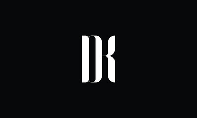 Naklejka na ściany i meble DK,KD Abstract Letters Logo Monogram
