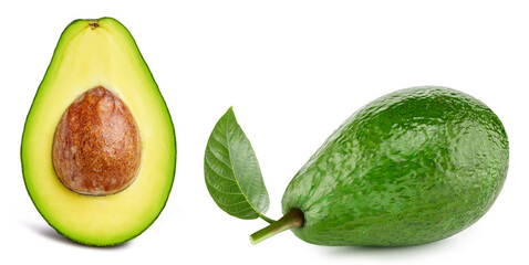 Avocado isolated on white background