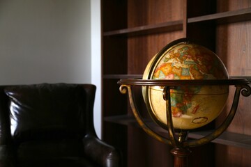 globe in library