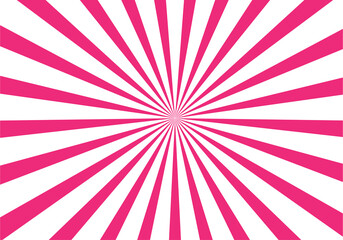 pink sunburst retro background with rays