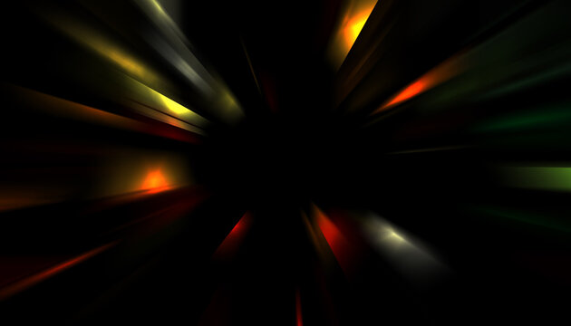 Explotion of glowing star. Dynamic colorful background image. Glow lights wallpaper. Vibrant template for your design.