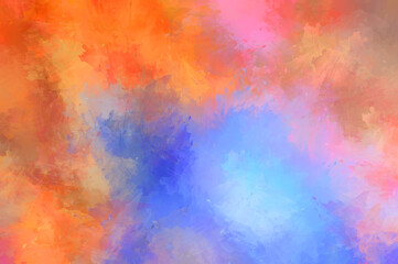 Modern art. Brushed Painted Abstract Background. Brush stroked painting. Strokes of paint. 2D Illustration.