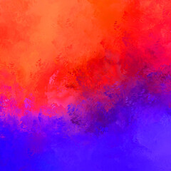 Wall art. Unique and creative illustration. Brush stroked painting. Abstract background of colorful brush strokes. Brushed vibrant wallpaper. Painted artistic creation.