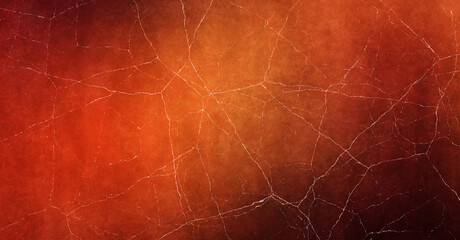 Cracked grunge background. Wallpaper with cracks and stains. Colorful scratched template. Texture and elements for your design. Gothic wall with distressed pattern.