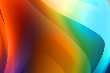 Abstract background with colorful gradient. Vibrant graphic wallpaper with stripes design. Fluid 2D illustration of modern movement.