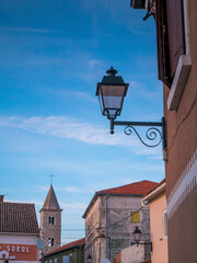Fototapeta na wymiar Street in the historic town of Nin, Dalmatia, Croatia