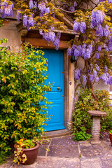 Fototapeta na wymiar Niebieskie drzwi