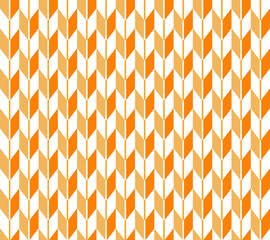 Repetitive arrow pattern. Orange abstract pattern on white background.