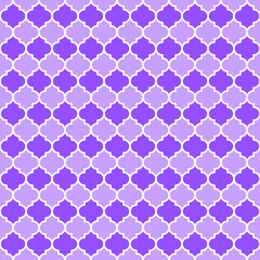 Purple Moroccan pattern with white edge. White border on violet surface.