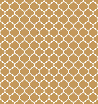 Brown Moroccan pattern with white edge. White border on brown surface.