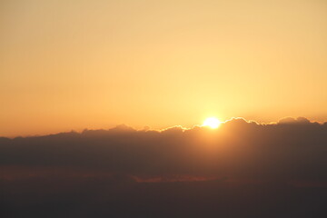 sunrise in the clouds