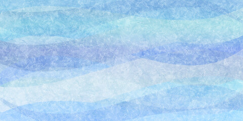 Fototapeta premium 和紙 青 波 背景