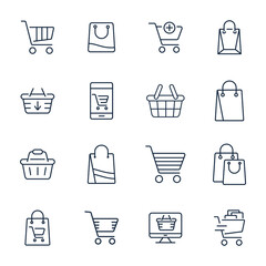 Shopping Cart icons set . Shopping Cart pack symbol vector elements for infographic web