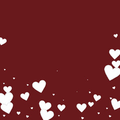 White heart love confettis. Valentine's day fallin