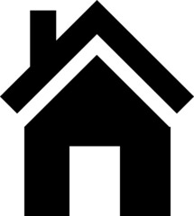 Small house. Simple black flat pictogram on white background.eps