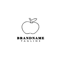 apple fruit logo icon design template vector illustration