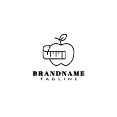 Fototapeta premium apple fruit logo icon design template vector illustration