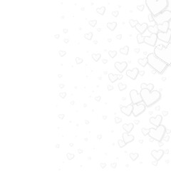 White heart love confettis. Valentine's day gradie