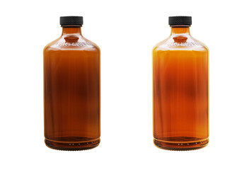 Brown Bottles with blank background for easy graphic label design