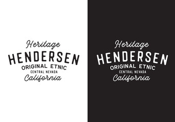 Typography Logo Heritage Original California Vector Illustration Template Good for Any Industry