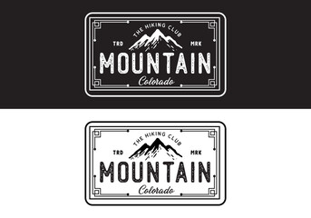 Typography Logo Mountain Colorado Vector Illustration Template Good for Any Industry