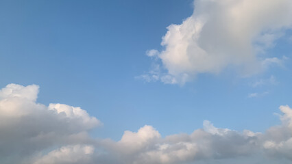 blue sky background with clouds Beautiful clouds at the beginning of the rainy season
