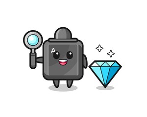 Illustration of keyboard button character with a diamond