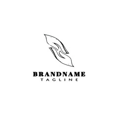 Obraz premium healing hand logo cartoon icon design template black isolated vector illustration