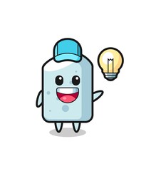 chalk character cartoon getting the idea