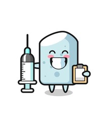 Mascot Illustration of chalk as a doctor