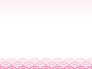 春の波の背景 青海波