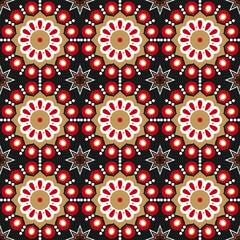 pattern with floral circles