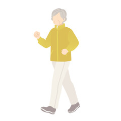 ウォーキングする女性（高齢者）