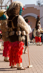 Carnival of mummers. Kuker is divinity personifying fecundity. Bulgarian carnival characters. Pagan...