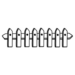 wooden fence hand-drawnline art illustration for web, wedsite, application, presentation, Graphics design, branding, etc.