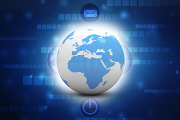 3d illustration of Data sharing concept