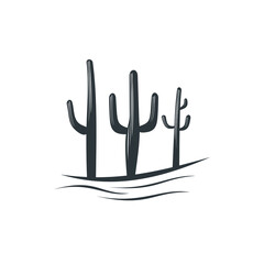 illustration of cactus tree, vector art.