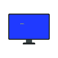 Monitor error display marked with a blue screen