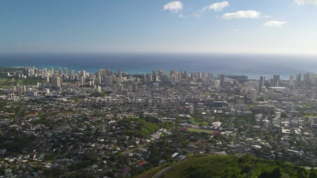 Tantalus Lookout and Waikiki on Oahu, Hawaii